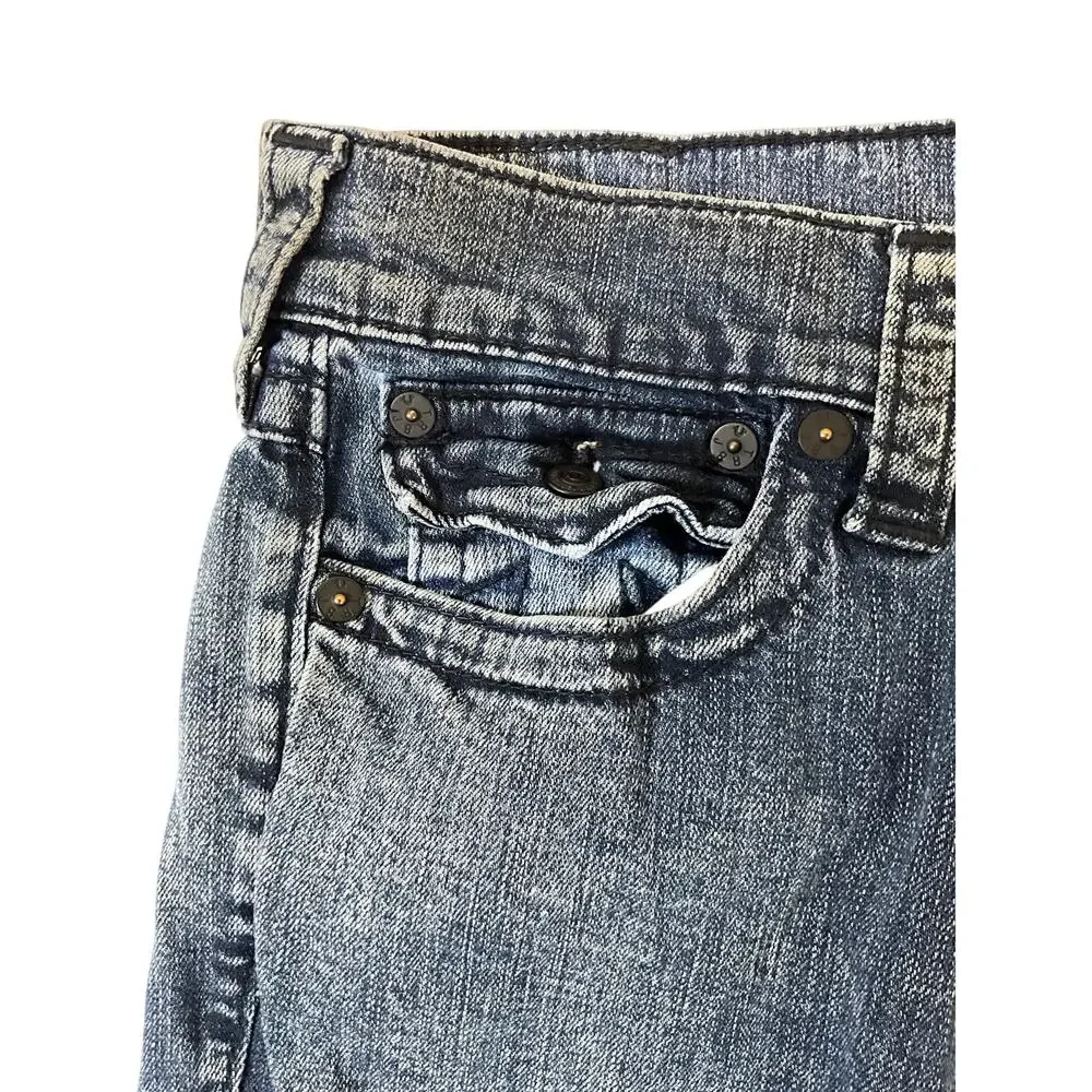 True Religion Men’s Ricky Straight Jeans Size 31 Blue Acid Wash